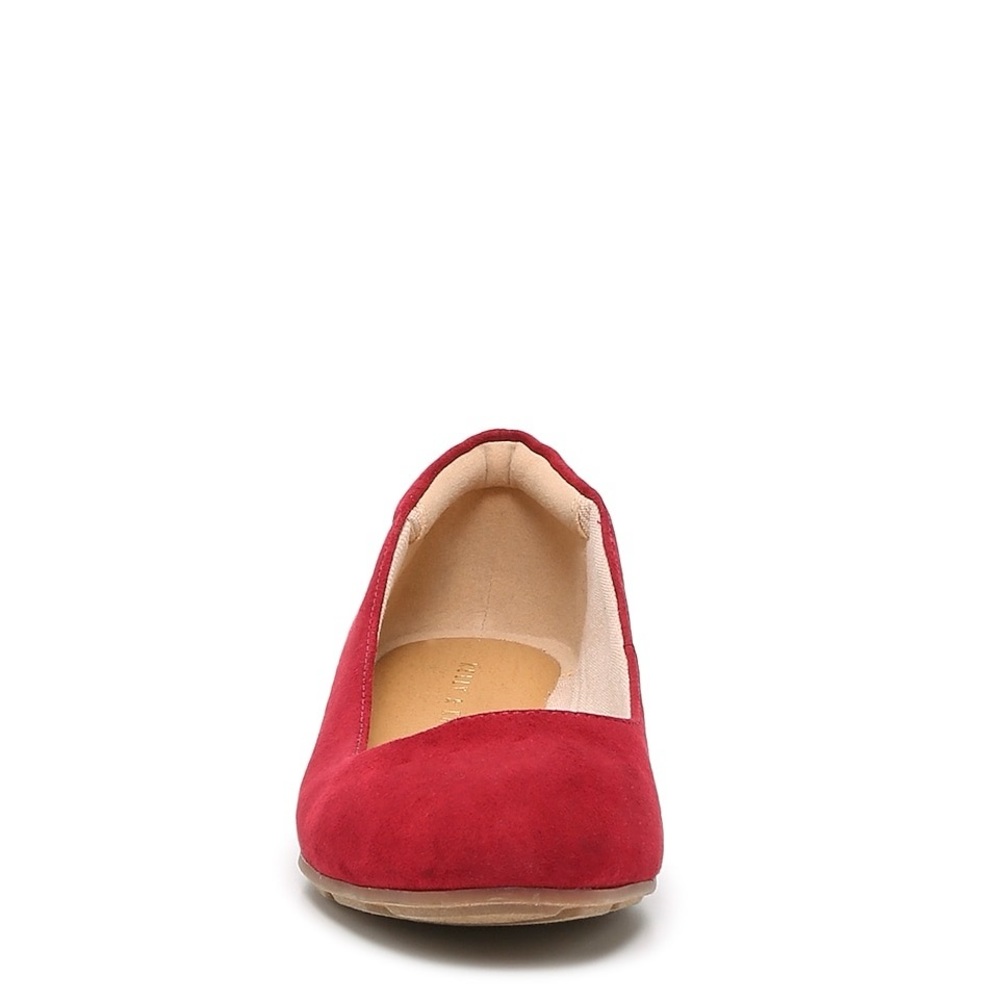New! Kelly & Katie Microsuede Eryn Slip On Flat Woman’s 6.5 Crimson Red